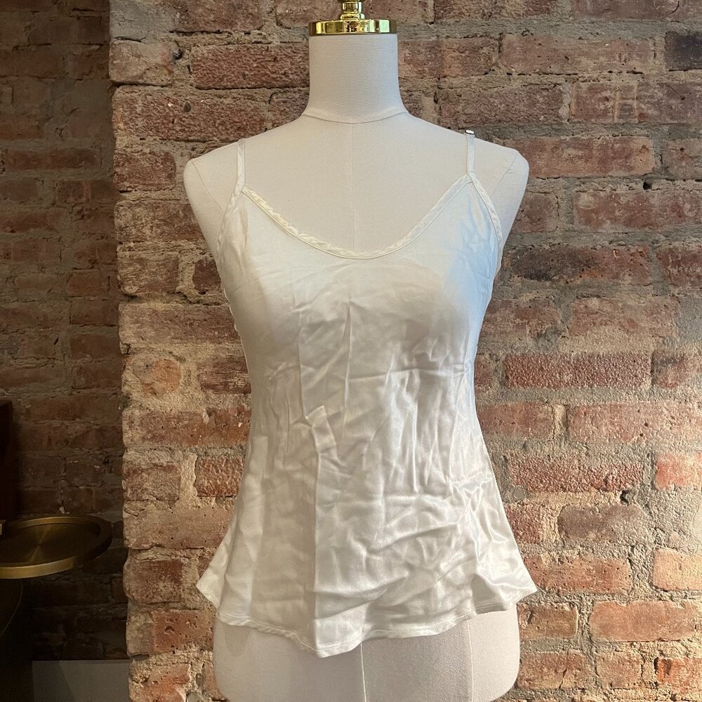 Enza Costa White Satin Camisole